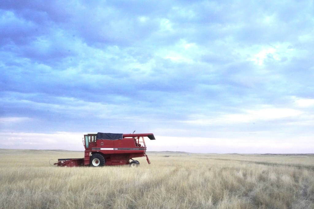 Dad's New Holland Combine Machine
